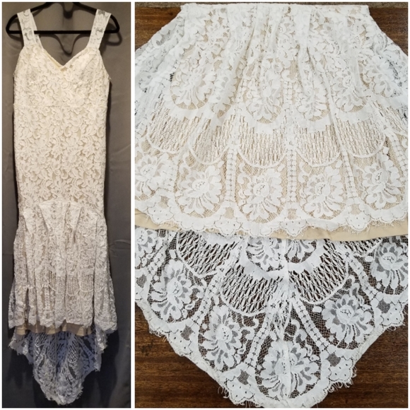 Lulus Dresses & Skirts - LULU'S white lace mermaid gown 1X